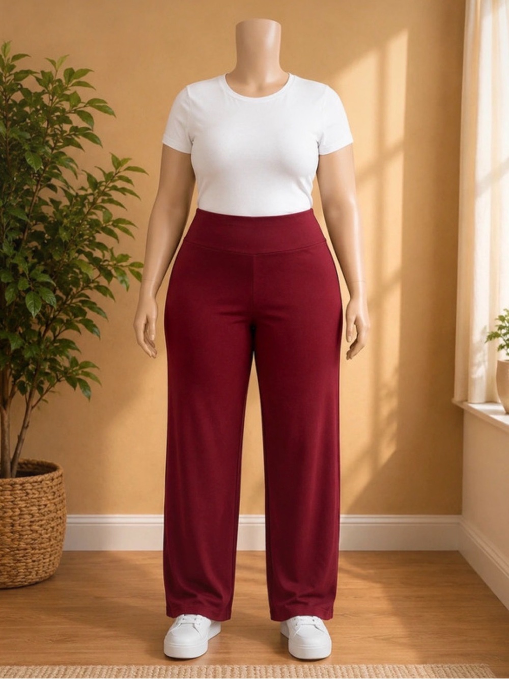 lululemon athletica High-Rise Wide Leg Pants in Burgundy